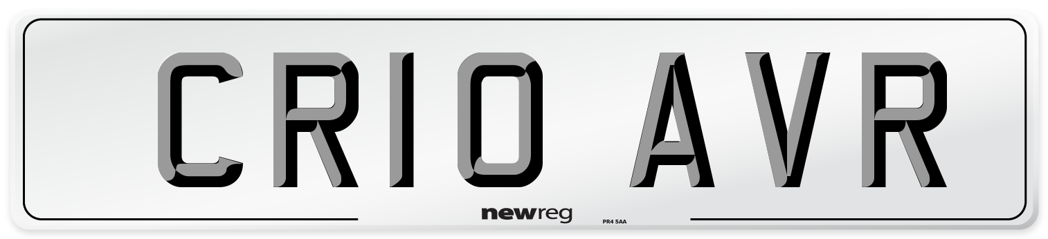 CR10 AVR Number Plate from New Reg